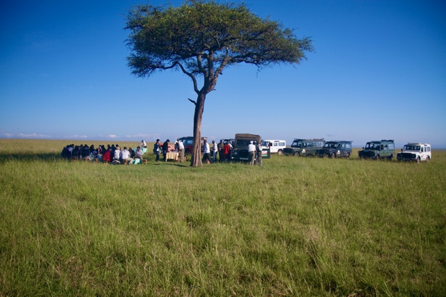 Breakfast in the middle of paradise