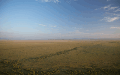 Dawn at the balloon takeoff point